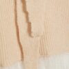 Rosa tröja med scarfhals och spetskant