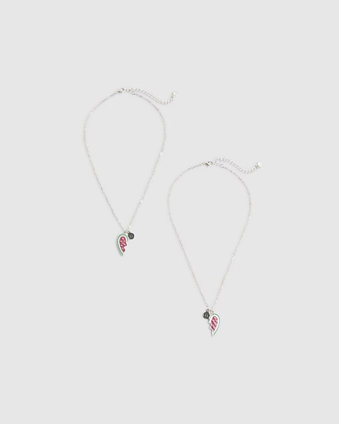 Rosa vattenmelonhalsband för flickor