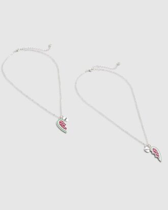 Rosa vattenmelonhalsband för flickor
