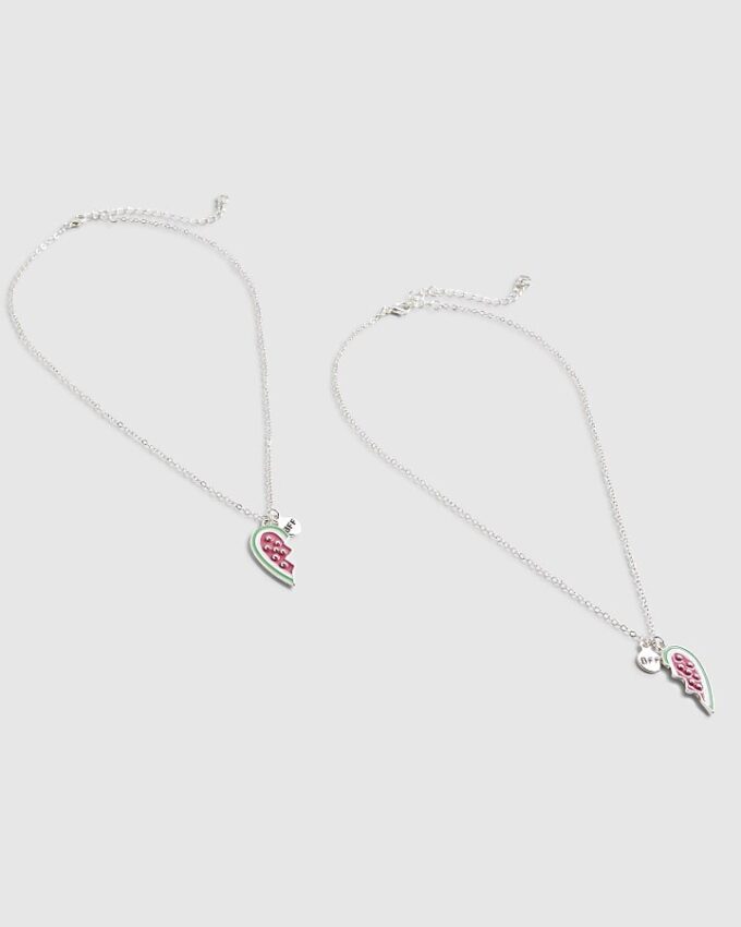 Rosa vattenmelonhalsband för flickor