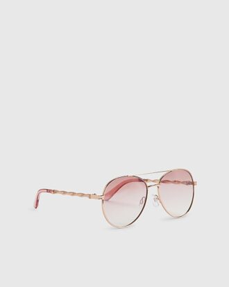 Roséguldfärgade Twist Aviators