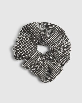 Scrunchie för flickor i svart med strass
