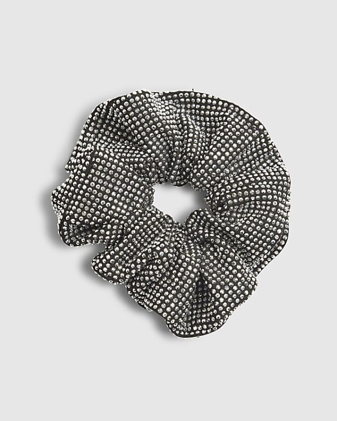 Scrunchie för flickor i svart med strass