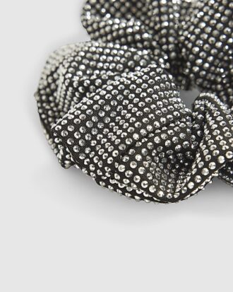 Scrunchie för flickor i svart med strass