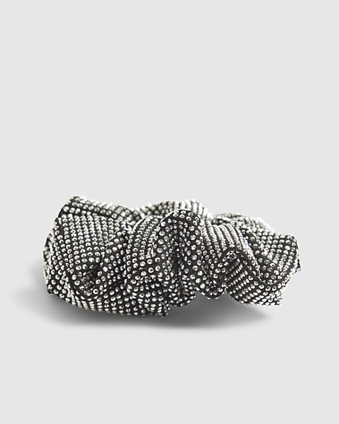 Scrunchie för flickor i svart med strass