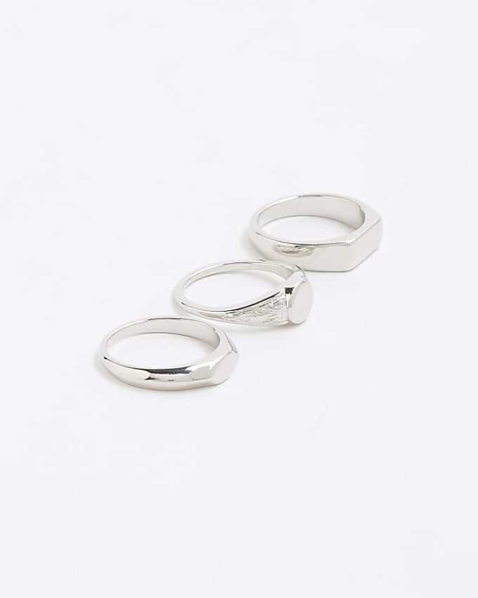 Silver 3-pack ringar