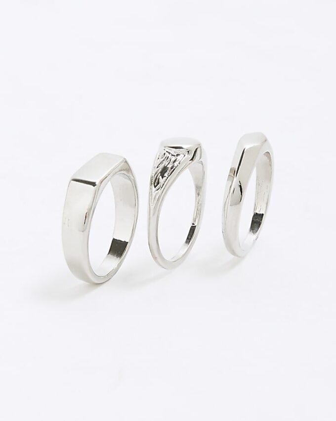 Silver 3-pack ringar