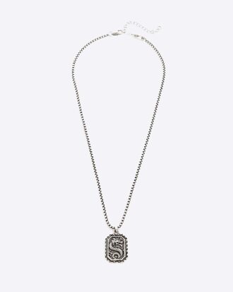 Silver Dragon Tag-halsband Silver Dragon Tag-halsband