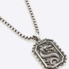 Silver Dragon Tag-halsband
