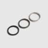 Silver Multi Steel Skinny 3-pack ringar