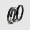Silver Multi Steel Skinny 3-pack ringar