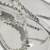 Silverfärgade flip-flops med strass