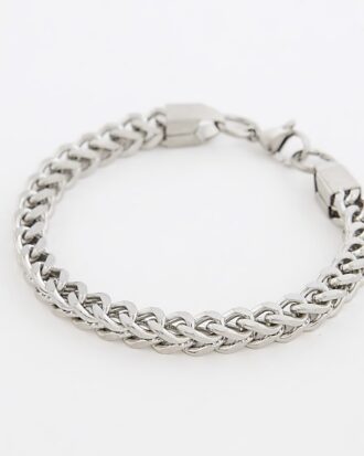 Silverfärgat armband med tjock kedja