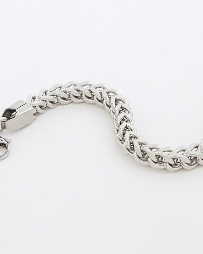 Silverfärgat armband med tjock kedja