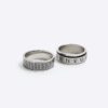 Silverfärgat rostfritt stål, 2-pack ringar