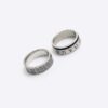 Silverfärgat rostfritt stål, 2-pack ringar
