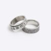 Silverfärgat rostfritt stål, 2-pack ringar