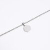 Silverfärgat stålhalsband med hexagonkedja