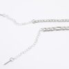 Silverhalsband med 2 rader kedjor