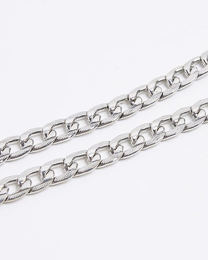 Silverhalsband med rhodiumkedja