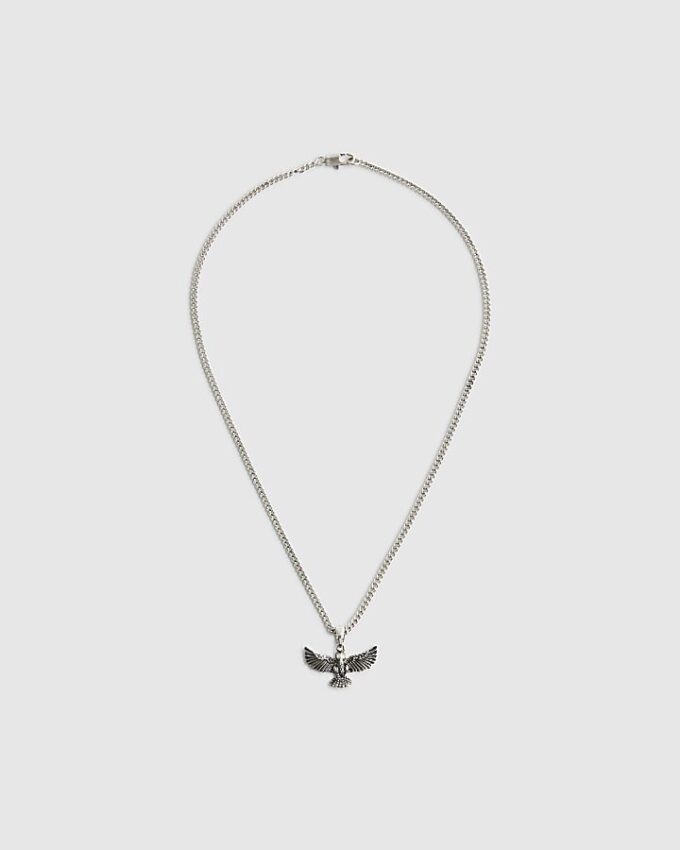 Silverhalsband med örn