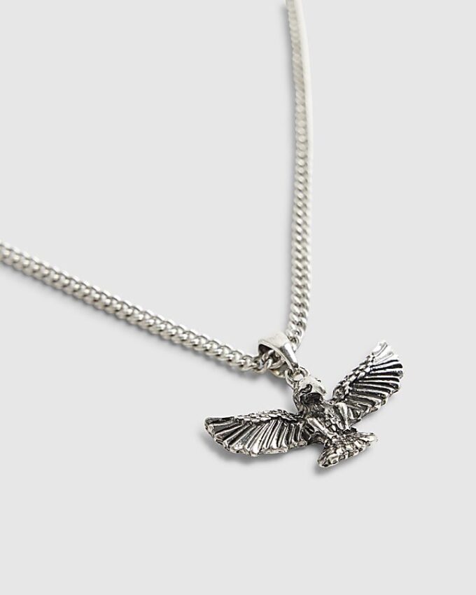 Silverhalsband med örn