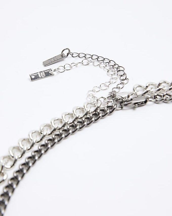 Silverhalsband med strass