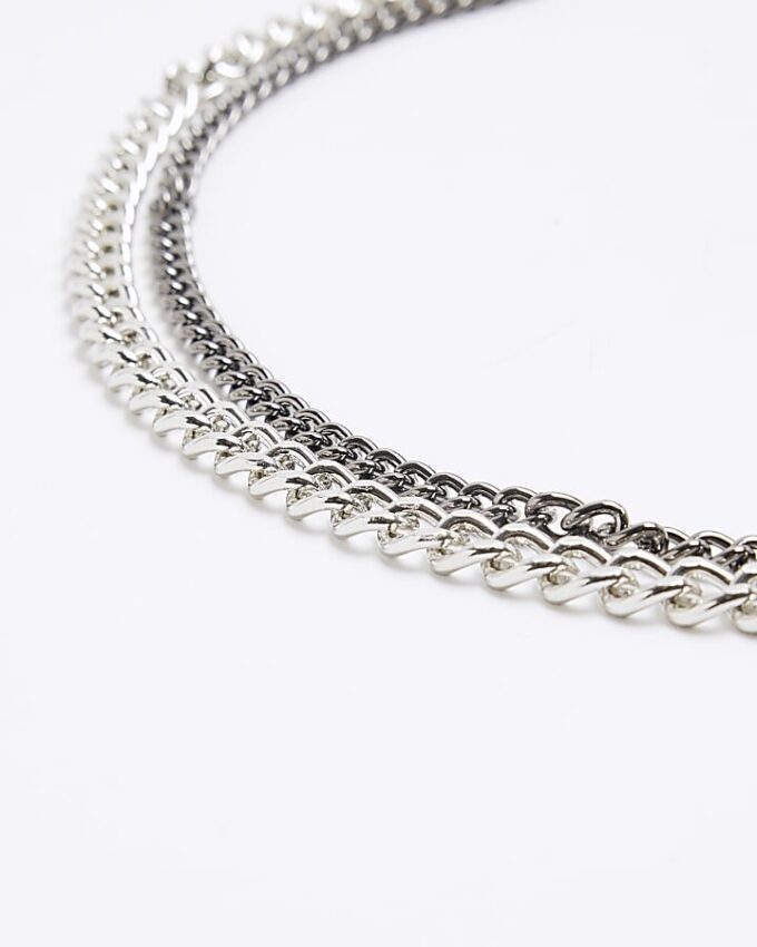Silverhalsband med strass