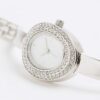 Silverklocka med smalt ovalt armband