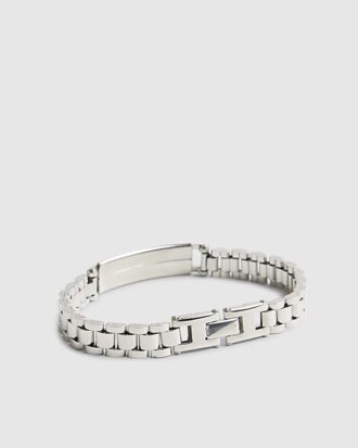 Silverklockarmband i stål