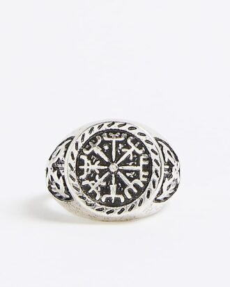 Silverkompassring med rodium