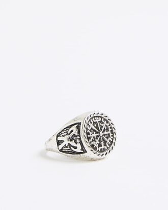 Silverkompassring med rodium