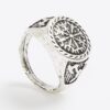 Silverkompassring med rodium