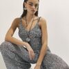 Silvermetallisk stickad camitopp