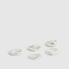 Silverpaket med 5 ringar