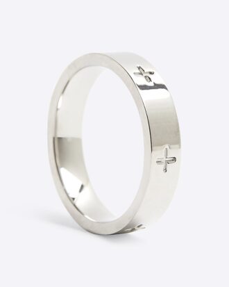 Silverring med kedjelänk i rostfritt stål Silverring med kedjelänk i rostfritt stål