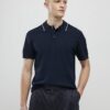 Slim fit-polotröja i marinblått