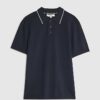 Slim fit-polotröja i marinblått