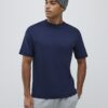 Slim fit-T-shirt i marinblått