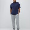 Slim fit-T-shirt i marinblått