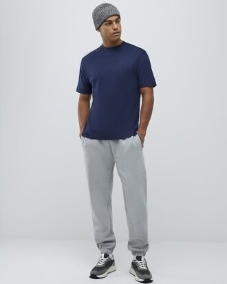 Slim fit-T-shirt i marinblått