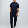 Slim fit-T-shirt i marinblått