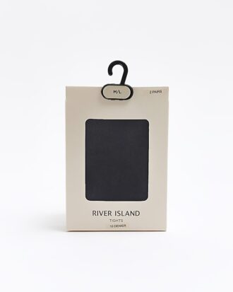 Svart 10 denier 2-pack strumpbyxor