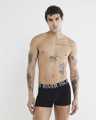 Svart 10-pack boxershorts med RI-logotyp i flera metalliska färger