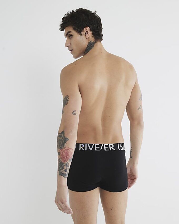 Svart 10-pack boxershorts med RI-logotyp i flera metalliska färger