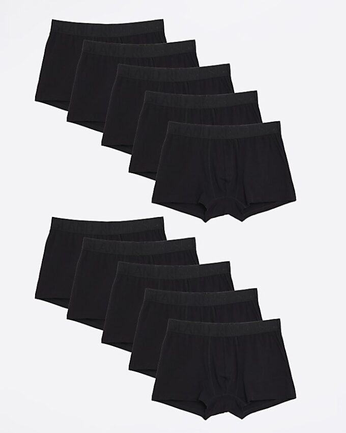 Svart 10-pack RI Jacquard Waistband Trunks