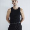 Svart 2-pack Muscle Fit Ribbed Vest