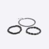 Svart 3-pack kedjearmband