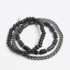 Svart 3-pack kedjearmband