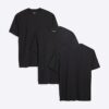 Svart 3-pack kortärmad slim fit-T-shirt
